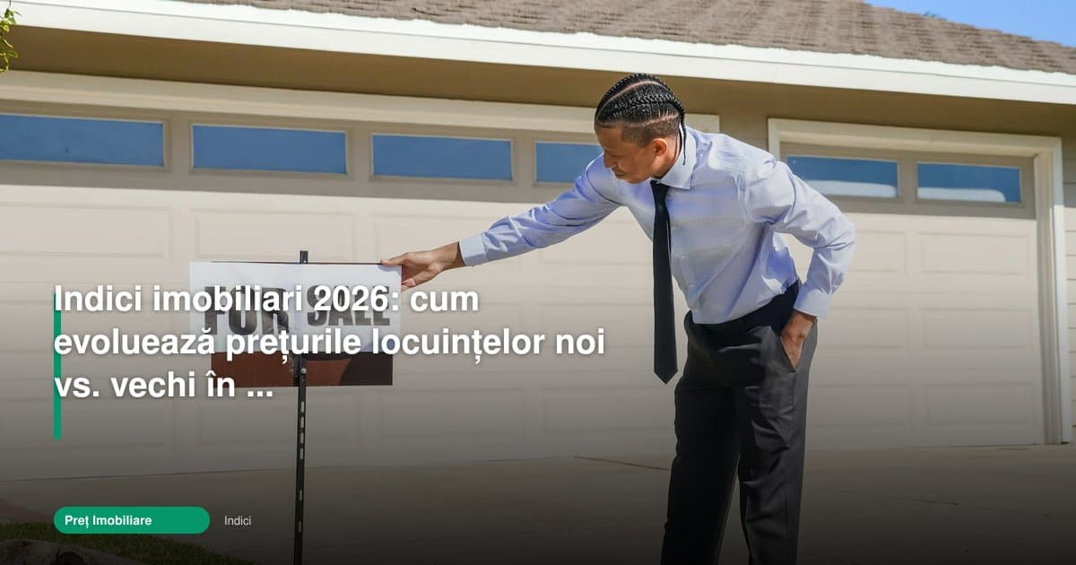 Indici imobiliari 2026 arată diferențe tot mai mari între locuințe
